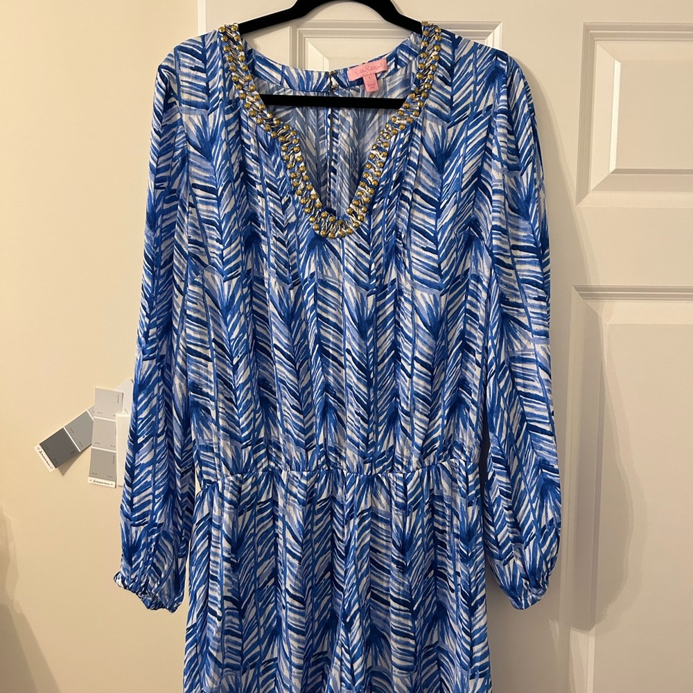Lilly Pulitzer Blue and White Romper